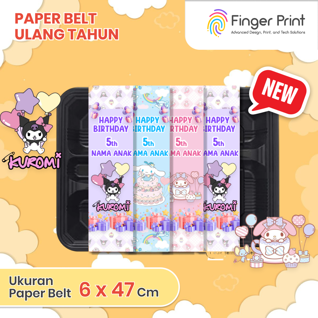 Bento Belt My Melody Cinnamoroll Custom Nama Ulang Tahun