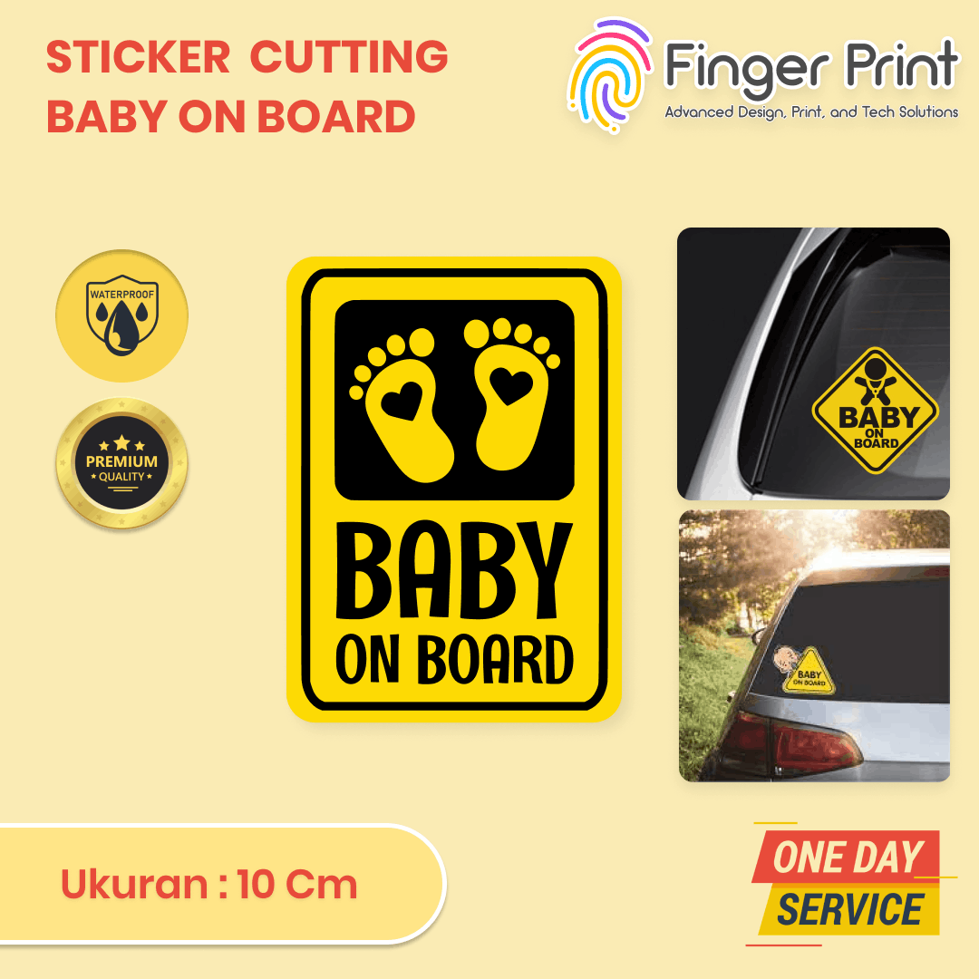 Baby On Board Lucu Stiker Mobil Peringatan Anak