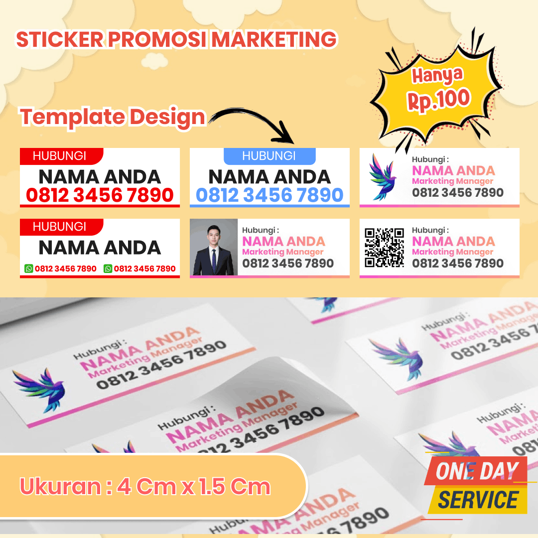 Sticker Promosi Label Marketing Kecil Untuk UMKM Toko Online