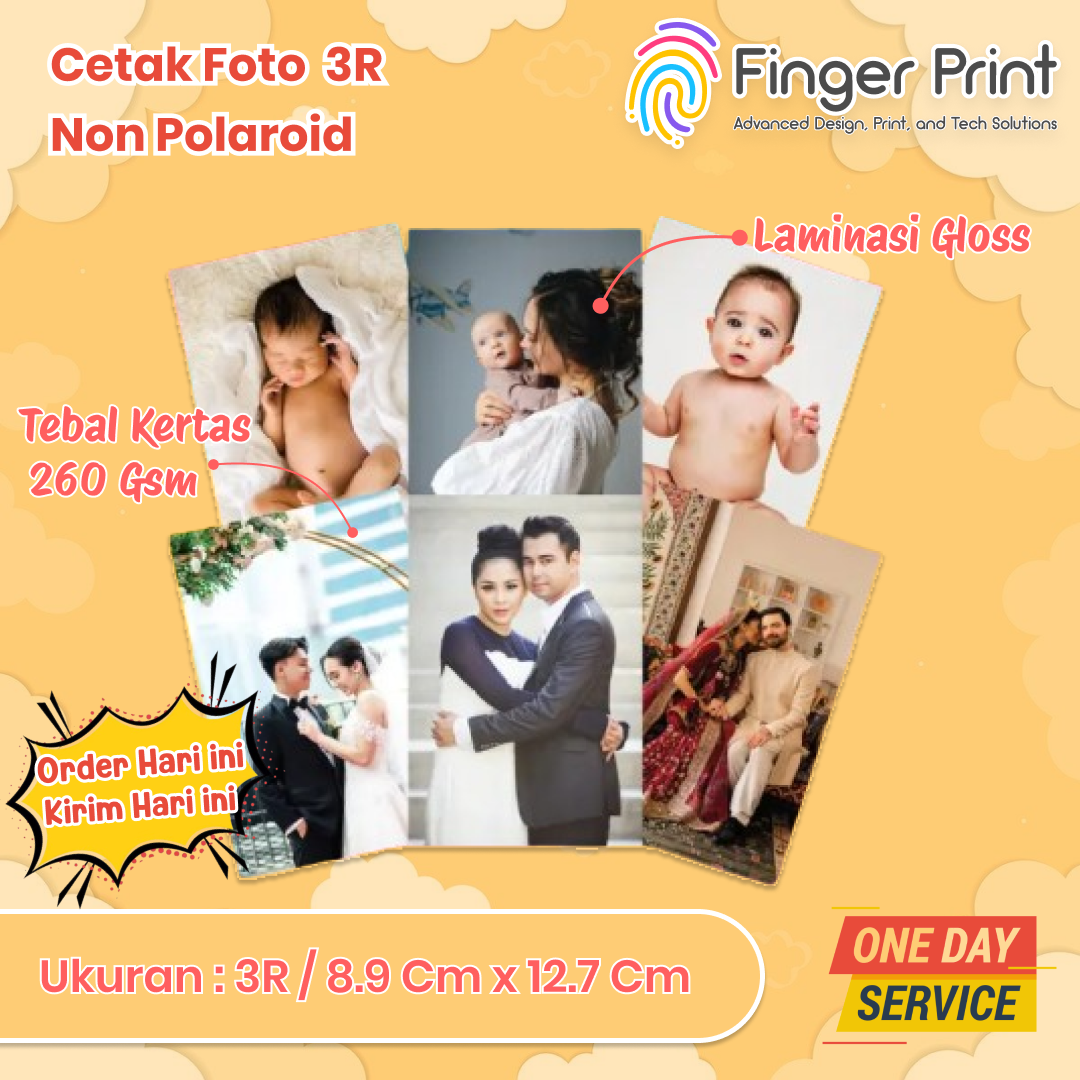 Cetak Foto 3R Glossy Tanpa Border Warna Tajam