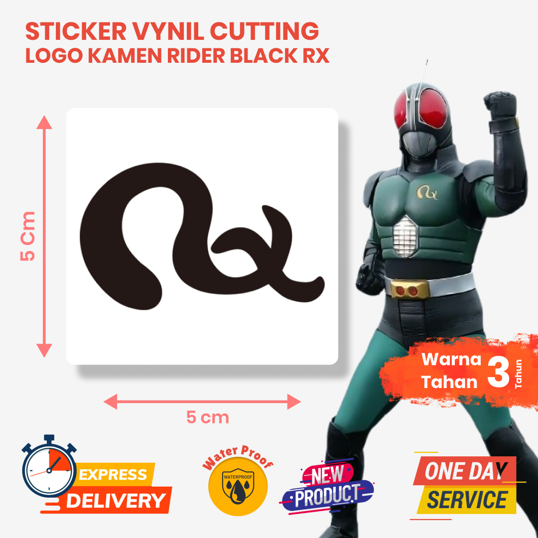 Sticker Cutting Logo Kamen Rider Black Rx Tokusatsu
