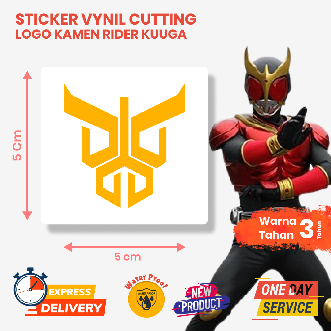 Sticker Cutting Logo Kamen Rider Kuuga Tokusatsu