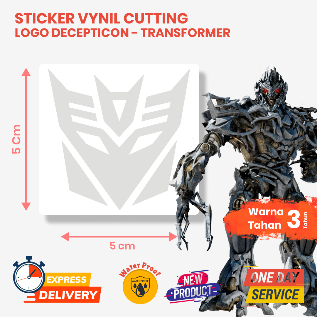 Sticker Cutting Vinyl Logo Decepticon Stiker Mobil Motor Laptop