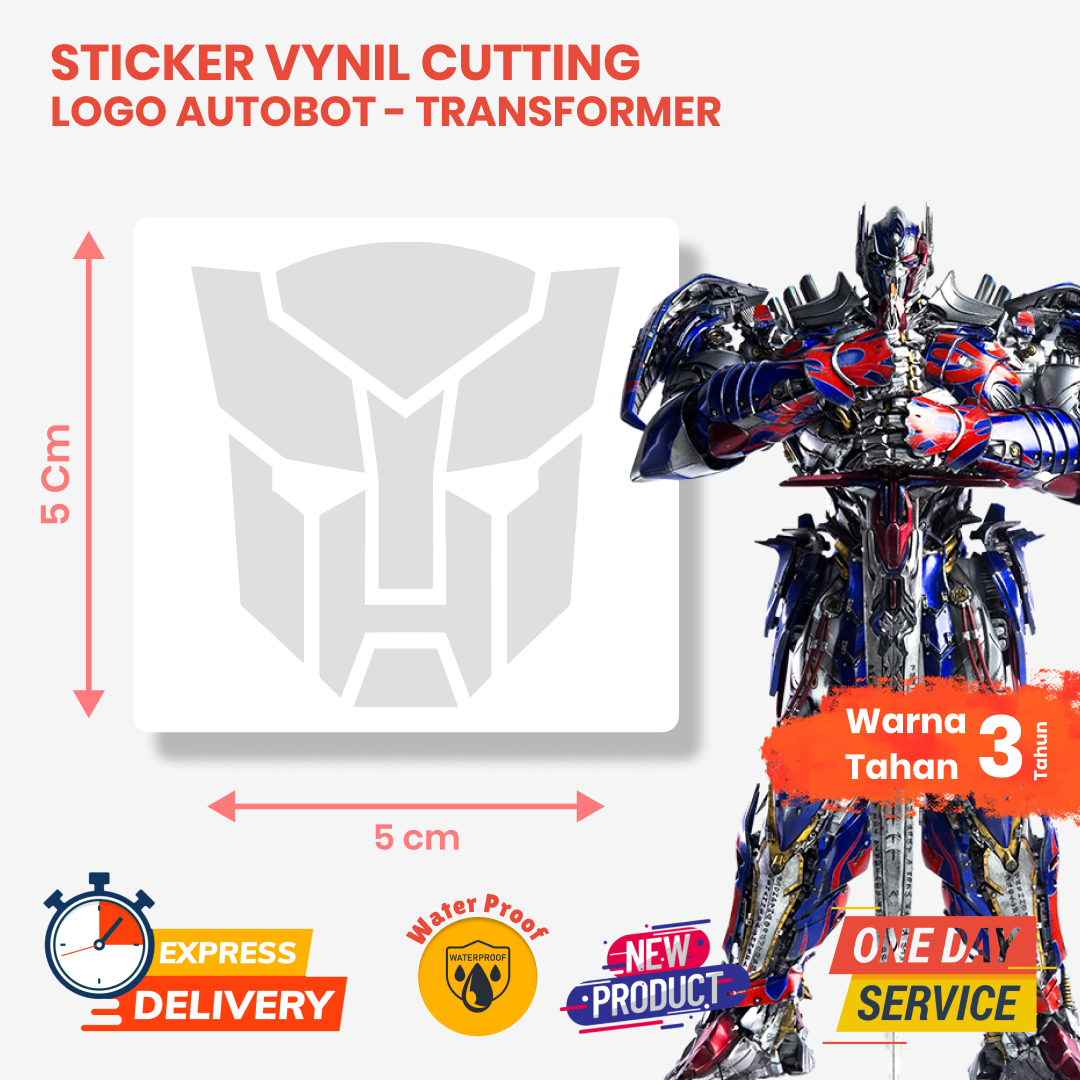 Sticker Cutting Vinyl Logo Autobot Stiker Mobil Motor Laptop