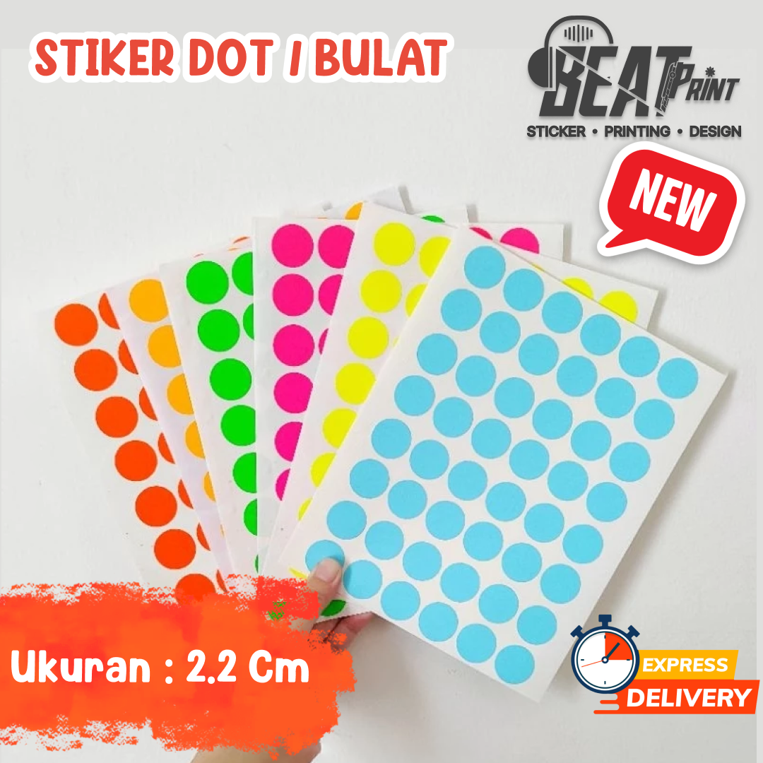 Stiker Dot Besar 2.2cm Sticker Bulat Serbaguna