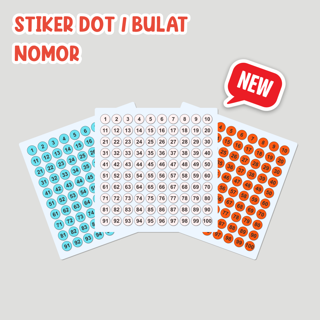 Sticker Dot Stiker Bulat Nomor Label Angpao